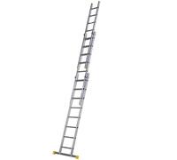 Werner Aluminium Triple Section Extension Ladder Box Section 1.89m