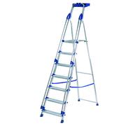 Abru Blue Seal 7 Tread Professional Aluminium Step Ladder