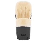 WERNER CHRIST Baby Lambskin Footmuff FLIMS LUXE - Full Fur Buggy, Pram Footmuff (from 6 to 36 Months), Medical Fur, Universal with Long Slits in Stone (Grey)