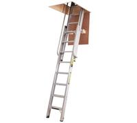Werner Deluxe Aluminium Sliding Loft Ladder with Handrails 2 Section New