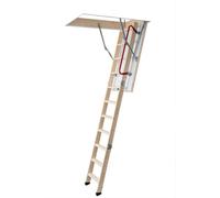 Werner Eco S Line 3 Section Timber Loft Ladder with Hatch 2.9mtr