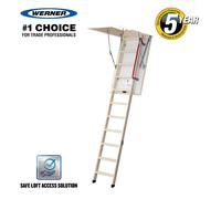Werner Eco S Line Timber Folding Loft Ladder Wooden Insulated Hatch New