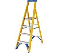 Werner 4 Tread Fibreglass Platform Step Ladder (H)1540M