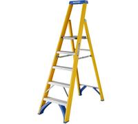 Werner Fibreglass Platform Stepladder 5 Tread 7170518