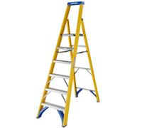 Werner Fibreglass Platform Stepladder 6 Tread