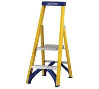 Werner Fibreglass Platform Stepladder Trade 2 Tread