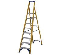 Werner Fibreglass Platform Stepladder Trade 8 Tread