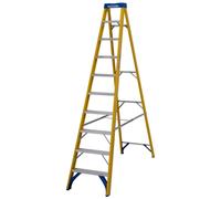 Werner Fibreglass Swingback Stepladder Trade 10 Tread