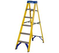 Werner Fibreglass Swingback Stepladder Trade 6 Tread