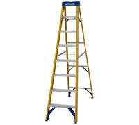 Werner Fibreglass Swingback Stepladder Trade 8 Tread