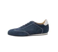 Werner Kern Positano Men's Trainers Dance Shoes Leather Suede Blue/White 1.5 cm Wedge Sole Made in Italy, blue white, 10 UK