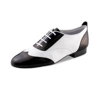 Werner Kern Taylor Women's Trainer Dance Shoes - Leather Black/White - Normal Width - 1.5 cm Micro Heel - Suede Sole - Made in Italy, black white, 8.5 UK