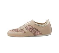 Werner Kern Women's Trainers Dance Shoes Honey - Leather Beige/Brocade Multicoloured - 1 cm Wedge Sole - Made in Italy, Beige Multicolour, 4 UK