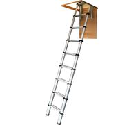 Werner Telescopic Loft Ladder 2.9m Aluminium Space-Saving Compact