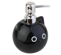 Wernfale Pressable Ceramic Cat Soap and Lotion Dispenser - Ideal for Shower Gel and Hand Soap