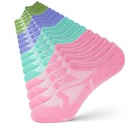 wernies No Show Socks Women - 8 Pairs Ankle Socks for Women, Low Cut Socks Short Cotton Socks, Invisible Casual Socks, Mix of Colors-004(8 Pairs/16 Pieces), 5-8