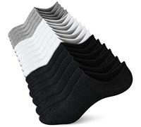 wernies No Show Socks Women Low Socks Non Slip Flat Boat Line 4/8 Pairs, Black,white,grey, 5-8