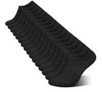 wernies No Show Socks Womens 8 Pairs, Ankle Non Slip Low Short Invisible Thin Liner Socks, 8 Pairs Black, 7-10 UK