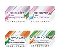 WERNNSAI 240 PCS Dinosaur Punch Cards Watercolor Behavior Incentive Reward Card Fill in Blank Awards Loyalty Cards for Boy Girl Kids Students Teachers Business Supplies 2" x 3.5"