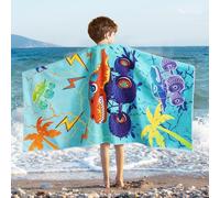 WERNNSAI Beach Towel for Kids, 76 x 150cm Monster Quick Dry Sand Free Pool Towel for Boys Super Absorbent Bath Pool Camping Travel Towel Soft Beach Blanket Bath Shower Towel