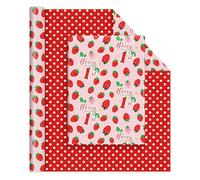 WERNNSAI Berry First Birthday Wrapping Paper - 1 Roll 17”x 33ft Pink Strawberry Gift Wrapping Paper Sweet One Birthday Packing Supply Baby Shower Party Favors Berry Sweet Design