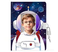 WERNNSAI Boys Secret Diary with Lock and Key Customizable Photos