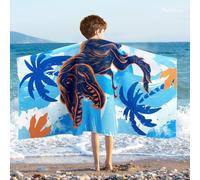WERNNSAI Dinosaur Kids Beach Towel for Boys - 30” x 60” Quick Dry Sand-Free Swim Towels for Boys Super Soft Absorbent Towel, Pool Camping Travel Bath Towel for Outdoor Sports Picnic