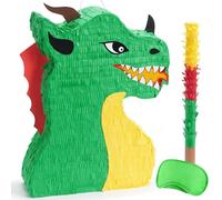 WERNNSAI Dragon Pinata - Dinosaur Party Decorations Dino Pinata Bundle with Blindfold and Stick for Boys Kids Dungeon Dragons Birthday Party Game Supplies Decorations
