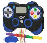 WERNNSAI Gaming Pinata - Game Controller Pinata Bundle with Blindfold and Bat for Boys Kids Party Decoration Birthday Game Celebration Supplies
