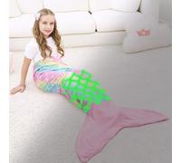 WERNNSAI Mermaid Tail Blanket Glow in the Dark Blanket for Birthday Gift