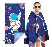 WERNNSAI Microfibre Kids Beach Towel for Boys, Space Double-sided Quick Dry Towels for Kids, 76 X 150 cm kids Beach Pool Bath Bathroom Swimming Towel, Ultra Absorbent Super Soft Beach Blanket Towel