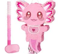 WERNNSAI Pink Axolotl Pinata - Cute Pink Axolotl Party Pinata Under The Sea Birthday Party Decorations for Ocean Amphibious Animal Lovers Birthday Supplies