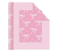 WERNNSAI Pink Bow Wrapping Paper - 1 Roll 43 cm X 5 m Mini Bow Birthday Wrapping Paper Pink Wrap Paper for Girls Women Birthday Bridal Shower Present Packing Supplies Wrap Paper for Baby Shower