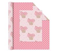 WERNNSAI Sweet 16th Birthday Wrapping Paper - 1 Roll 17”x 33ft Pink Love Heart Wrapping Paper 16th Girl Birthday Gift Packing Favor Party Wrap Decor Supply