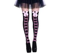 WERNZATT 1 Pair Thigh High Socks Cute Over Knee Long Stockings for Women | Soft Stretch Over Knee High Socks, Polka Dot Clown Stockings Tights, for Halloween Party Festival and Daily Wear Accessories