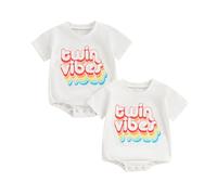 WERNZATT Big Brother Little Brother Big Sister Little Sister Sibling Matching Outfits Twin Baby Clothes T-shirt Bodysuit Gift Set