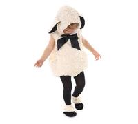 WERNZATT Halloween Baby Costume Toddler Boys Girls Animal Costume Cute Cow Lamb Bunny Whale Romper Rave Carnival Cosplay Party Outfit (Lamb White, 18-24 Months)