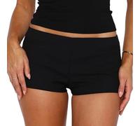 WERNZATT Women's Y2K Booty Shorts Low Rise Skinny Micro Mini Shorts Slim Fit Night Club Going Out Hot Bottoms Pants Streetwear (A Black, M)