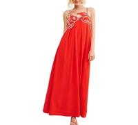 WERNZATT Womens Y2K Koi Fish Cami Dress 3D Fish Sleeveless High Waist Long Strap Dresses Trendy Going Out Sundress Streetwear (Red, M)