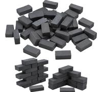 Werownsgso 200PCS Mini Bricks Brick Sim Bricks Miniature Model Micro Bricks for Garden Building Bricks for DIY Garden Ornament Micro Landscape Accessories (Non-perforated (1.6x0.8x0.45cm-Gray))