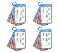 Werownsgso 4PCS Flash Cards with Addition Subtraction Multiplication and Division with Pen 0-12 Math Flash Card Reusable Math Practice Cards and Math Education Practice Cards for Classroom Learning