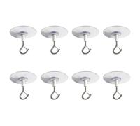 Werownsgso 8PCS Adhesive Ceiling Hooks Heavy Duty Self-Stick Durable No-Drill Sticky Hooks Multi-Purpose Adhesive Ceiling Hooks for Hanging Plants Bird Feeders Lanterns Flower Pots Outdoor Decoration