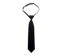 Werownsgso Children's Pre-Tied Tie 12.6x2.56 Inch Adjustable Children's Tie Elastic Clip-On Thin Tie For Birthday Wedding Graduation Ceremony Theme Party Daily Wear Suitable For 2-7 Years Old (Black)