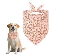 Werownsgso Dog Bandana, Pet's Triangle Scarf, Washable Spring Stylish Pet Scarves with Floral Print for Small Medium Large Dogs Accessories Costume (Pink)