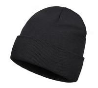 Werownsgso Knitted Beanie, Men's Thin Winter Hat, Classics Hat for Cold Days, Outdoor, black, One Size