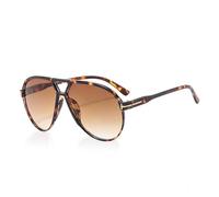 Werownsgso Retro Sunglasses Polarized Sunglasses 70s Large Frame Classic Double Bridge Retro Glasses Anti-UV400 For Men And Women Suitable For Sports Driving Cycling Travel (Brown)