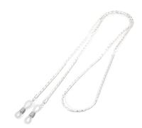 Werownsgso Simple Glasses Chain Rope Non-Slip Sunglasses Chain Anti-Lost Glasses Fixed Rope Glasses Strap Holder Lanyard Accessories Sunglasses With Bracket Suitable For Men And Women (Silver)