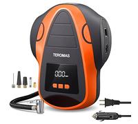 WERPOWER TEROMAS Tire Inflator Air Compressor, Portable DC/AC Air Pump for Car Tires 12V DC and Other Inflatables at Home 110V AC.