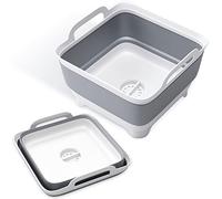 WERPOWER Vamako 9L Collapsible Dish tub Portable Sink, Folding Laundry tub, Washing Basin with draining Plug, Collapsable Dish Drai.