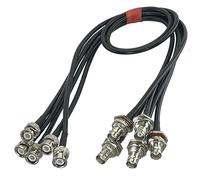 WERQKJXCZ RG58 BNC Male to BNC Female Jack Bulkhead Crimp Connector RF Pigtail Coax Jumper Cable Wire terminals 6inch~10FT 5Pcs,2FT (60CM)